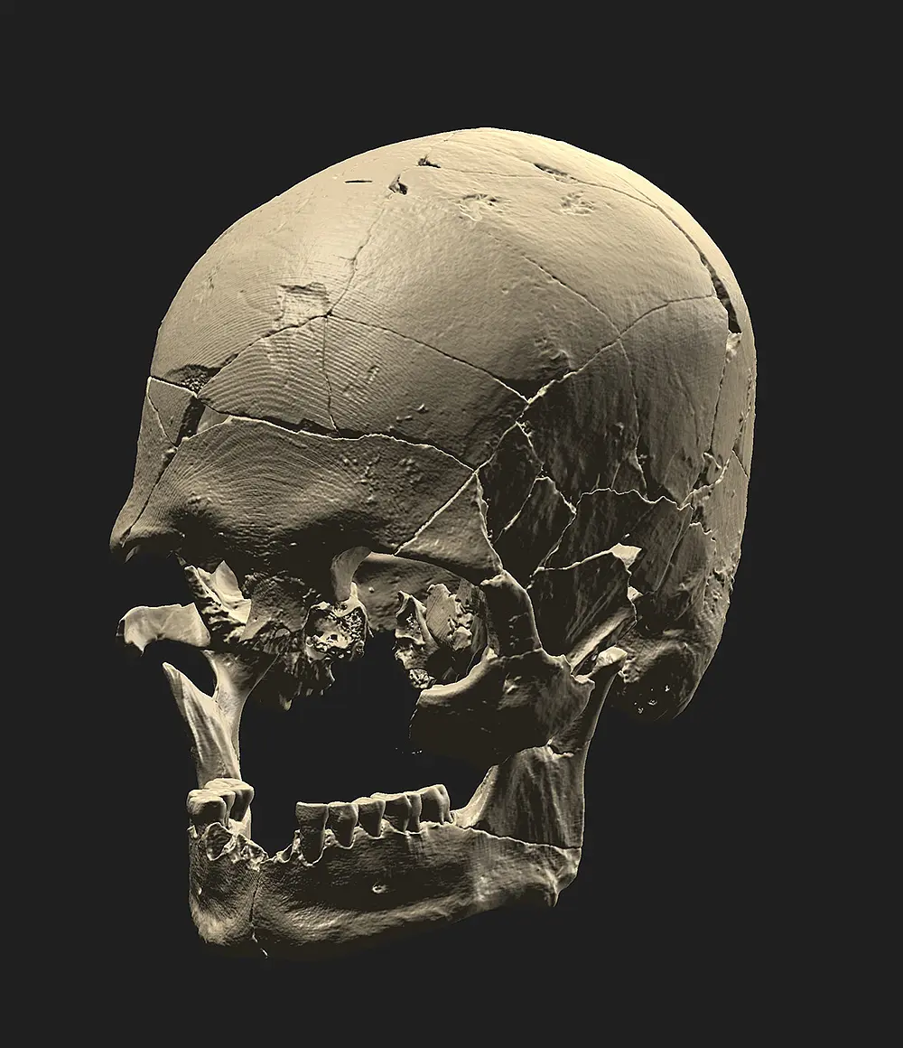 “Luzio,” a skeleton found in a riverine sambaqui, is considered the oldest evidence of human presence in southeastern Brazil. 