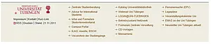 Der neue "Footer" der Uni-Webseite