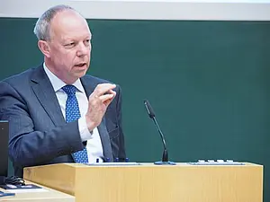 Sustainability Lecture von Thomas Jorberg. Foto: Friedhelm Albrecht/Universität Tübingen