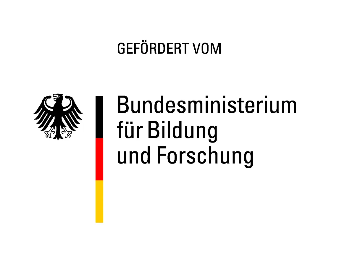Ein Logo mit der Aufschrift "Gefördert vom Bundesministerium für Bildung und Forschung"