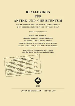 Bild: Cover Reallexikon für Antike und Christentum