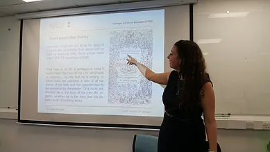 Nicole Poppe auf der ESF-Konferenz in Newcastle