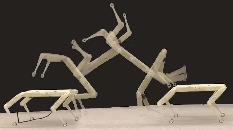 Solo Robot is learning to do a backflip from a rough demonstration.