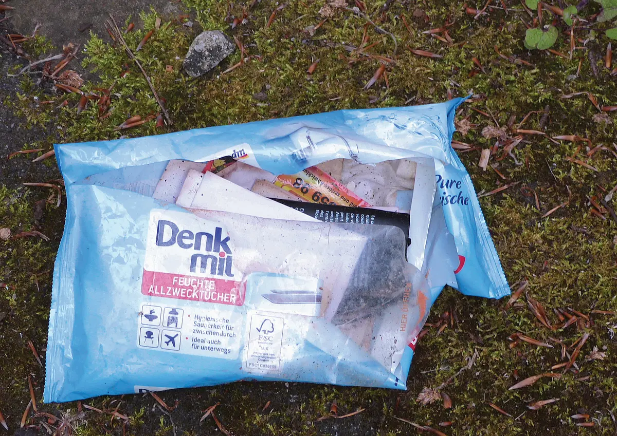 Verpackung am Boden