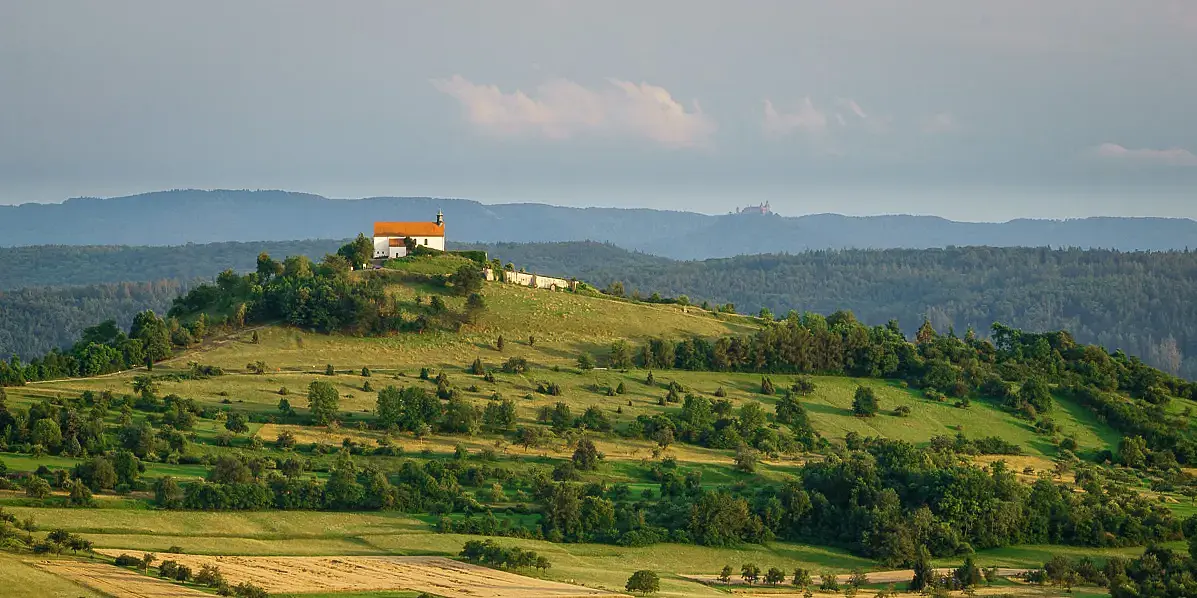 View towards the Swabian Jura hills