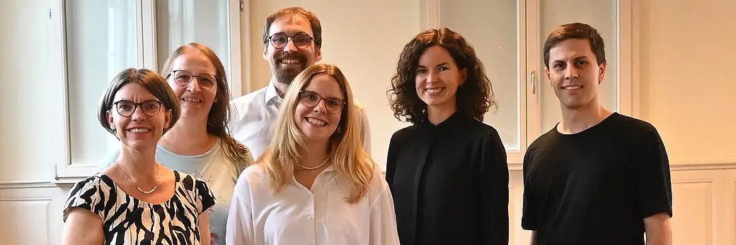 v.l. Prof. Dr. Taiga Brahm, Sari Rübe, Vertr.Prof. Dr. Malte Ring, Lea Ulmer, Magdalena Krauß, Petros Bengel