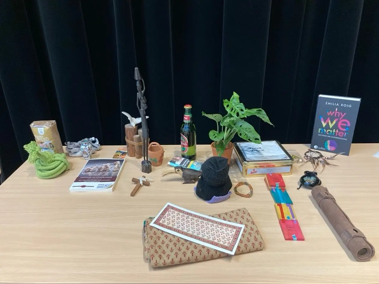 Table with a selection of different objects