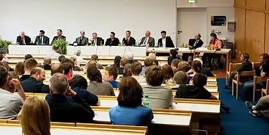 View of a full lecture hall