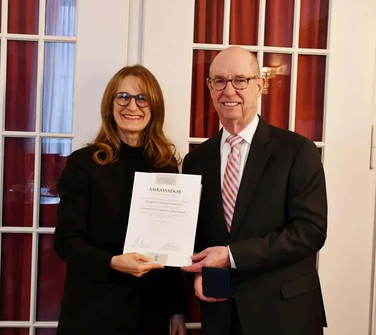 Professor Monique Scheer (UT Vice-President for International Affairs) and Professor Lawrence J. Marnett (Vanderbilt University)