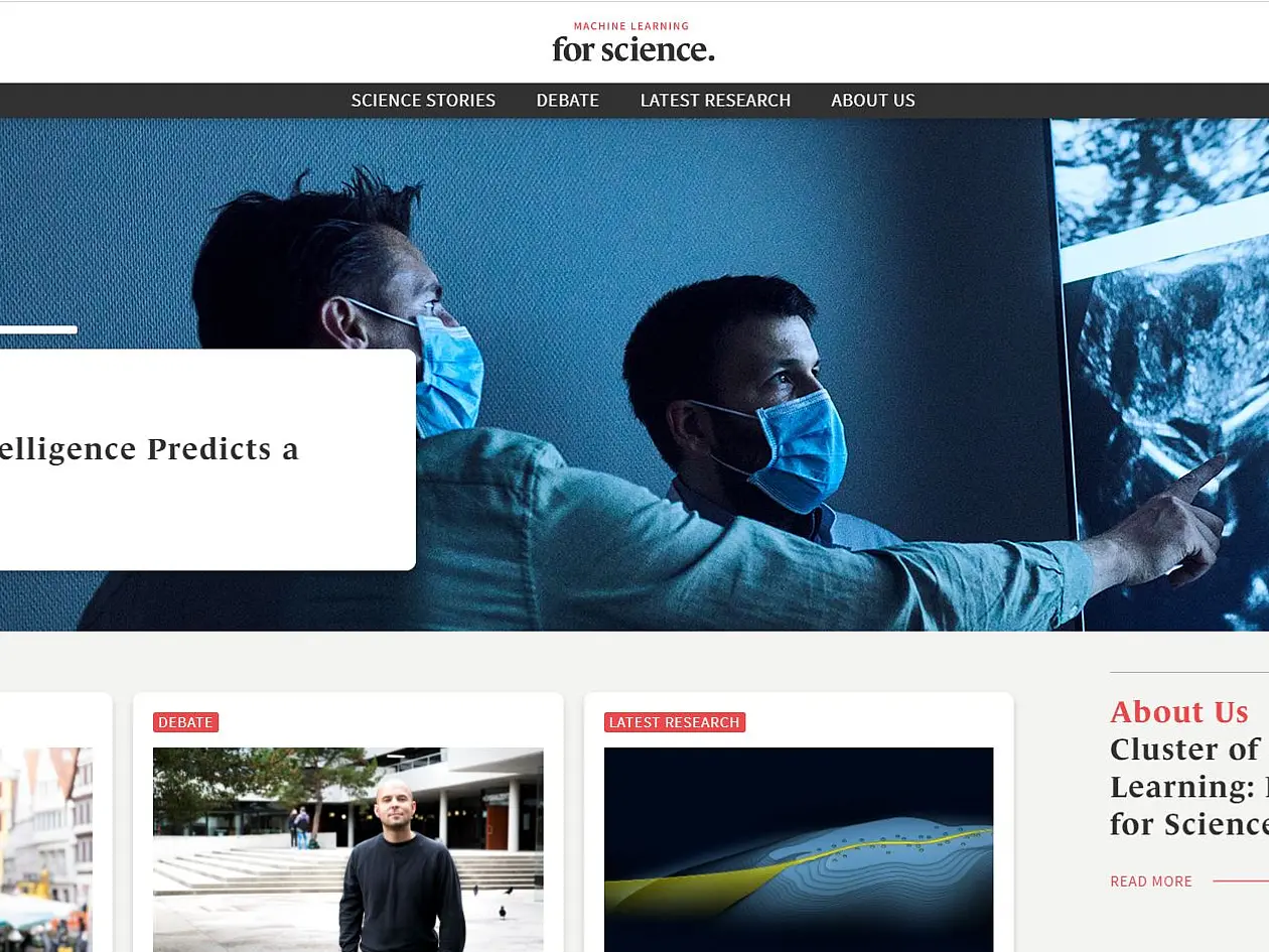 Screenshot vom Machine Learning for Science Blog
