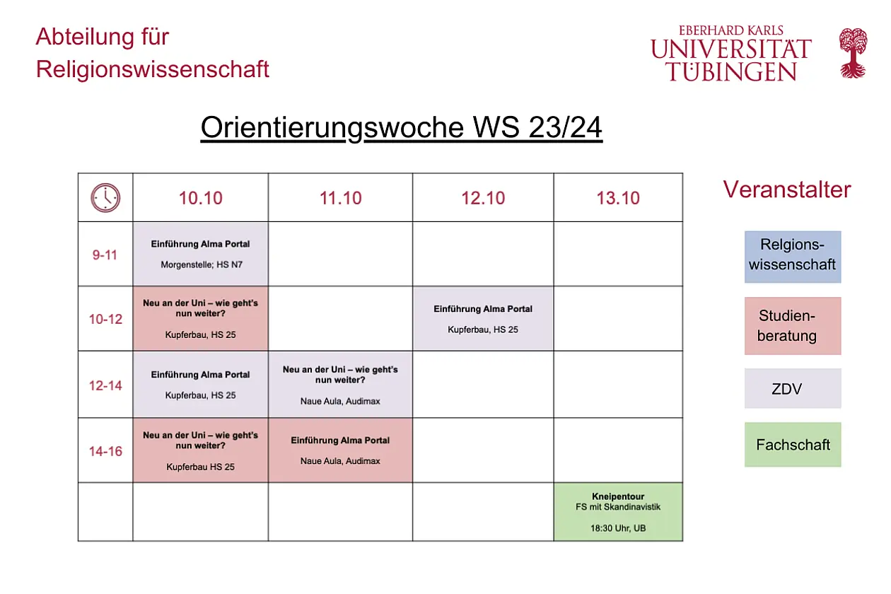 [Translate to Englisch:] Programm Orientierungswoche 1