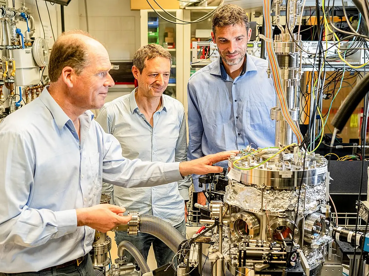 Schmidt-Kaler-Labor an der Universität Mainz mit Ferdinand Schmidt-Kaler, Markus Hennrich und Igor Lesanovsky