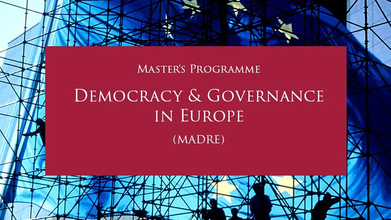 Cover Image of the Masters Programme "Democracy and Governance in Europe" (MADRE)