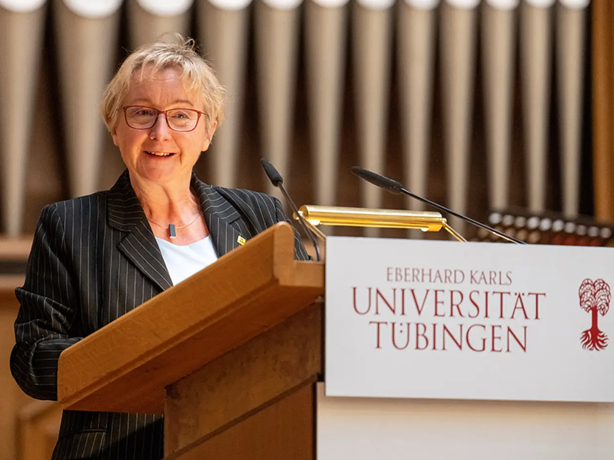Wissenschaftsministerin Theresia Bauer bei ihrer Rede.