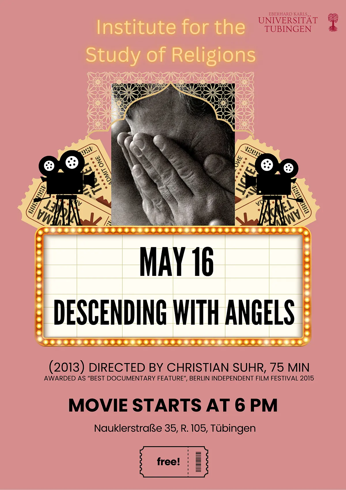 Movie Poster Descending with Angels