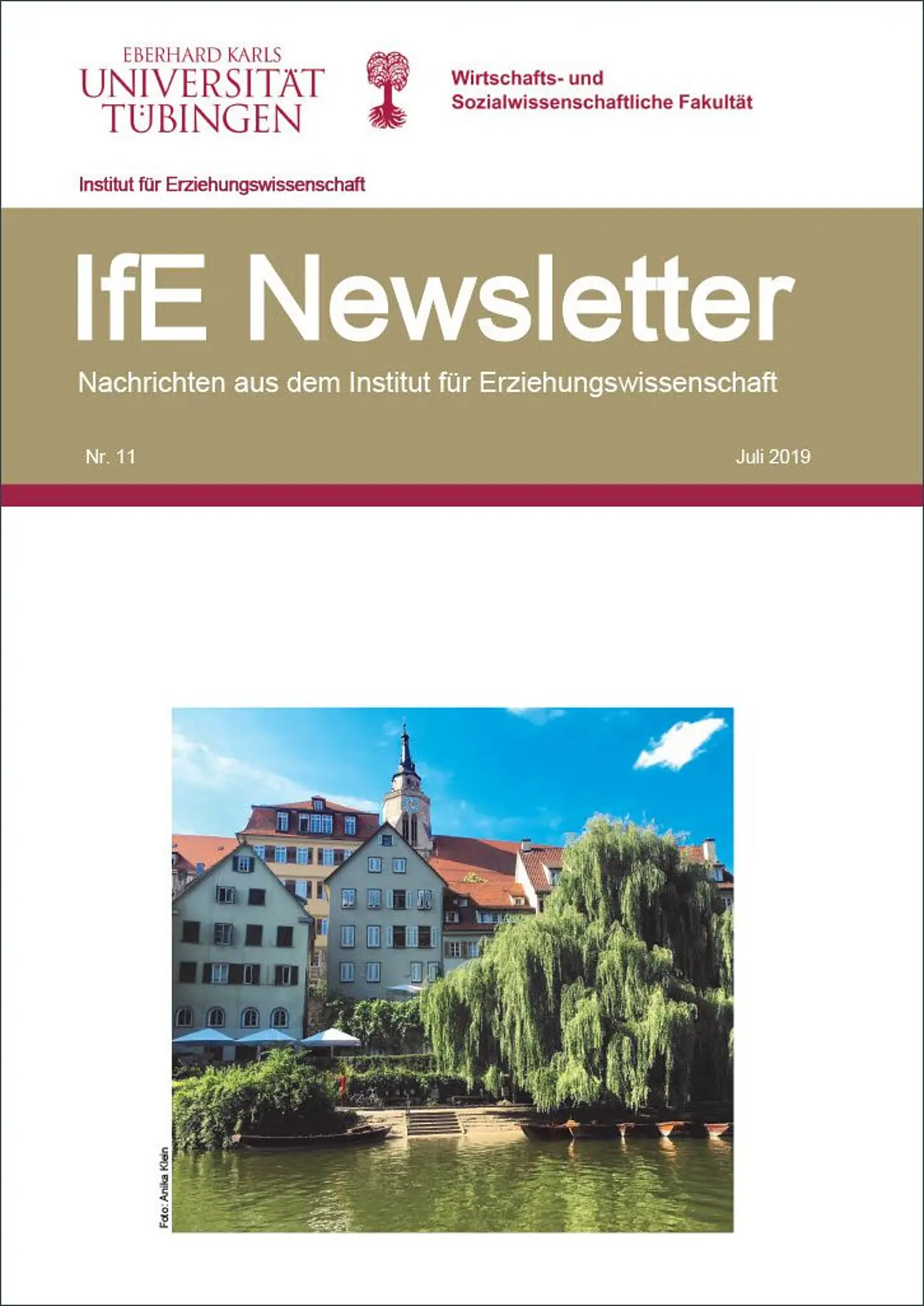 Titelbild des elften Newsletters