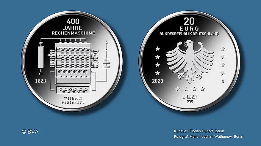 Vorder- und Rückseite der silbernen Sammlermünze