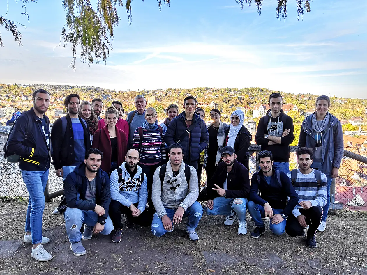 Gruppe „Einstein“ bei der Stadtführung durch das herbstliche Tübingen