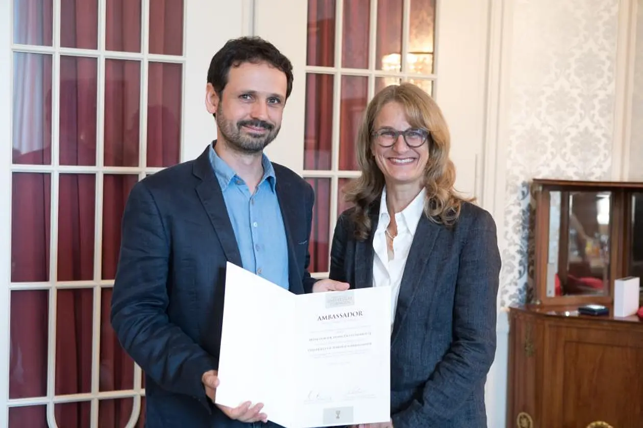 Professor Francesco Chiabotti, new University of Tübingen Ambassador to France, and Professor Monique Scheer, Vice-President for International Affairs