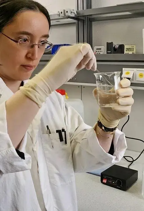 Dorothée Drucker in the laboratory