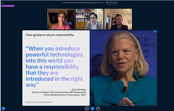 Screenshot of the symposium 
