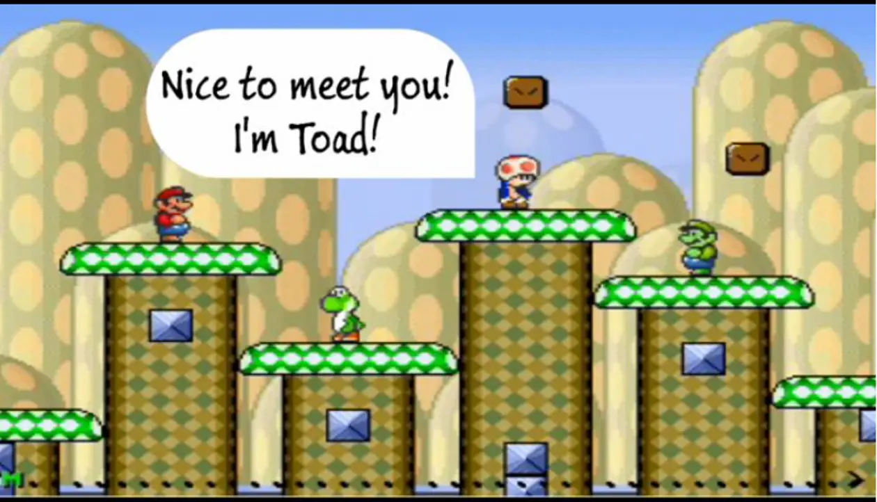 Luigi und Toad lernen sich kennen. Grafik: Projekt „Mario Al“