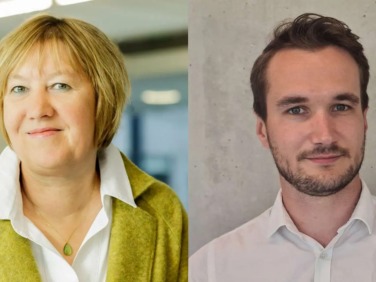 Porträt von Birgit Stark (links) und Pascal Schneiders,  Hans Bausch Mediapreisträger 2026
