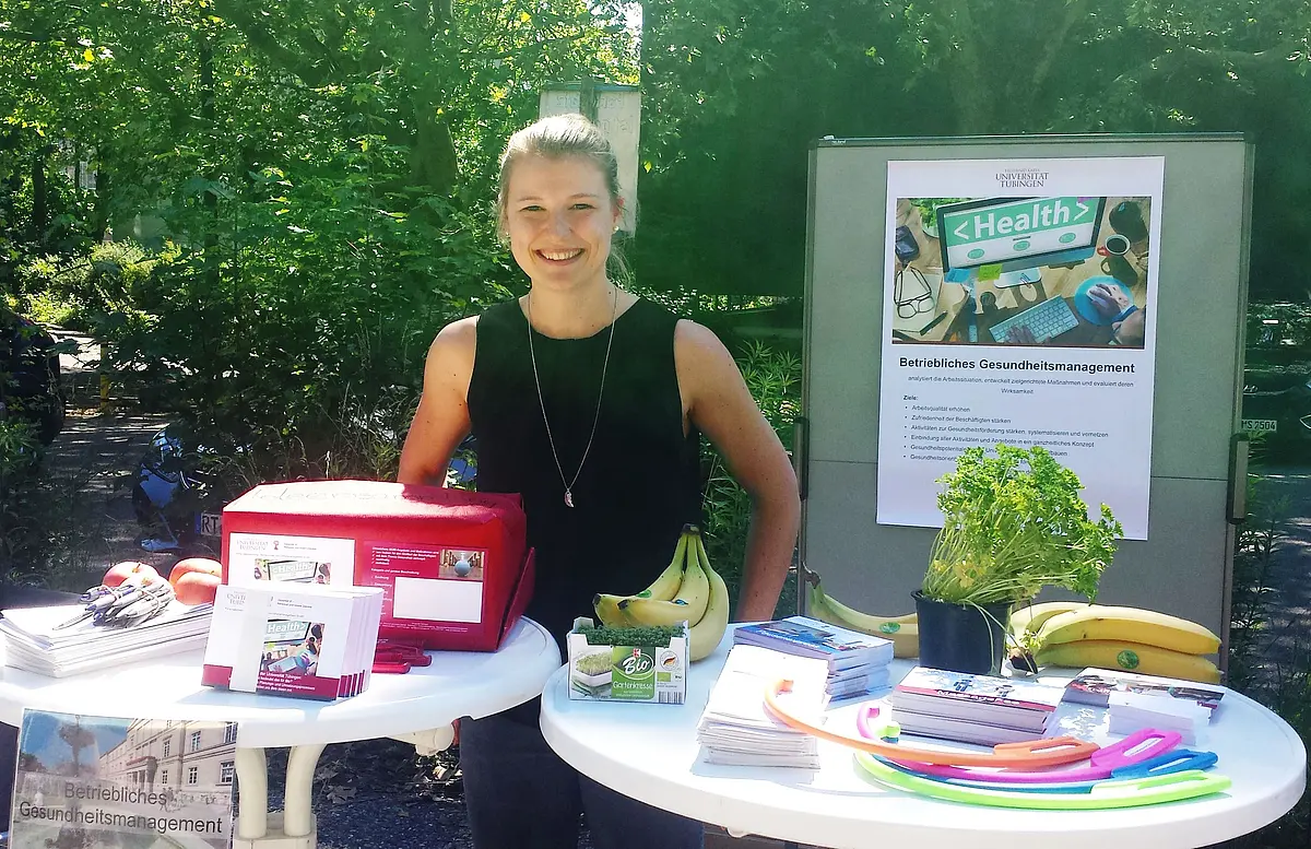 Annika Jahn beim Aktionstag „Bewegung und Gesundheit“ im Juni.