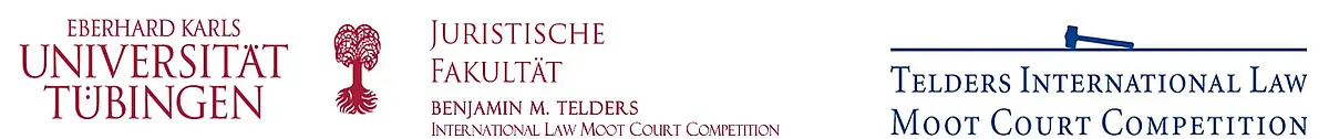 Logos der Universität Tübingen und des Benjamin M. Telders International Law Moot Court