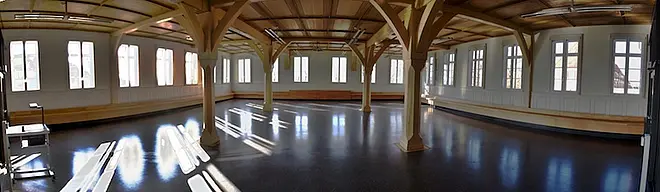 Der Veranstaltungssaal im Erdgeschoss. Fotos: Friedhelm Albrecht/Universität Tübingen.