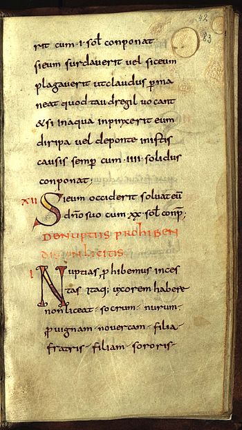 Excerpt from the Lex Baiuvariorum