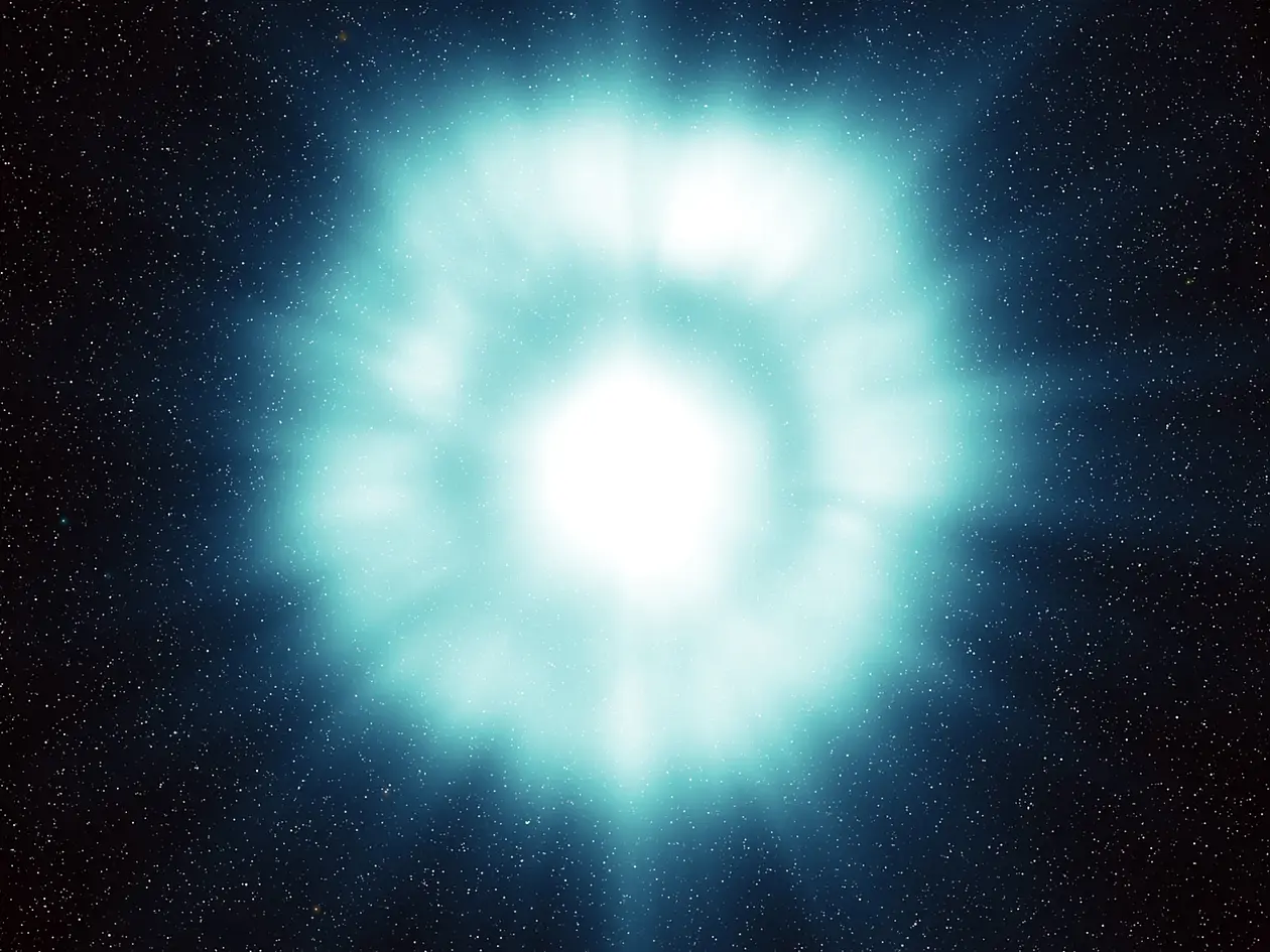 Künstlerische Darstellung eines Gammastrahlenausbruchs: Theseus wird das Universum nach lichtstarken Ereignissen wie diesem durchscannen. Abbildung: ESA, illustration by ESA/ECF