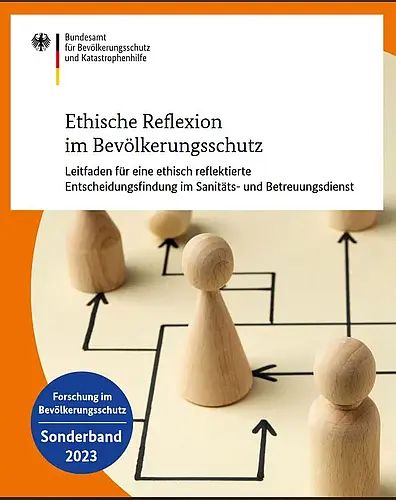 Titelseite des Leitfadens für ethisch reflektierte Entscheidungsfindung im Bevölkerungsschutz