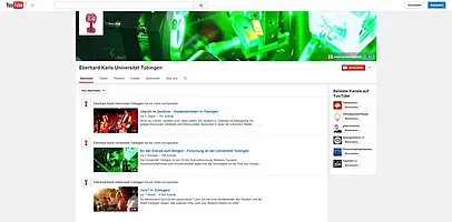 Die Universität Tübingen bei YouTube.
