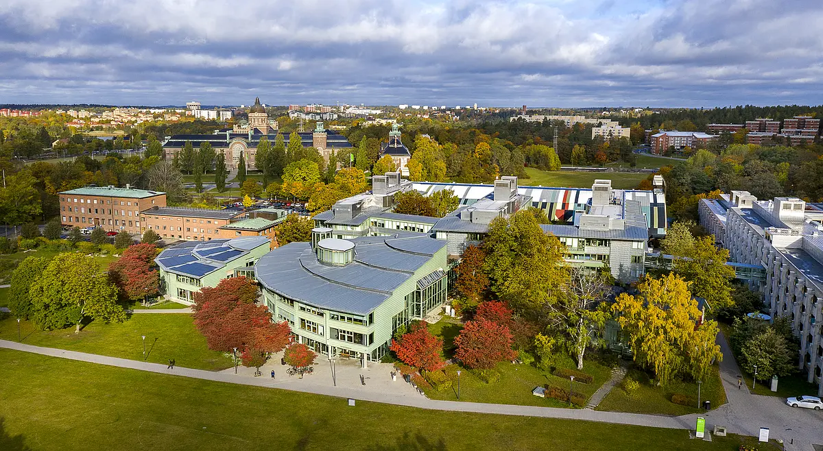 Luftbild der Universität Stockholm