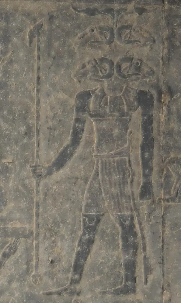 A ceiling covered in thousands of years’ worth of dust and soot.