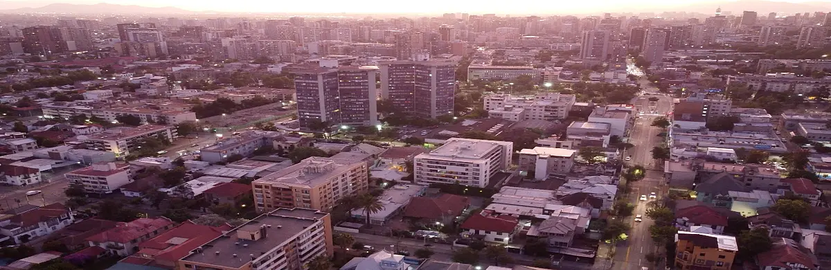 Aerial photo of an urban residential area