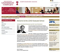 Webseite der Exzellenz-Graduiertenschule LEAD: http://www.lead.uni-tuebingen.de/
