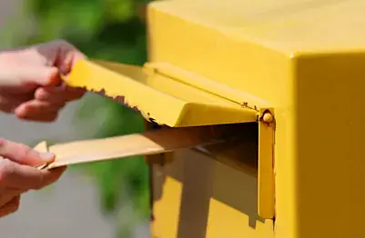 Yellow mail box