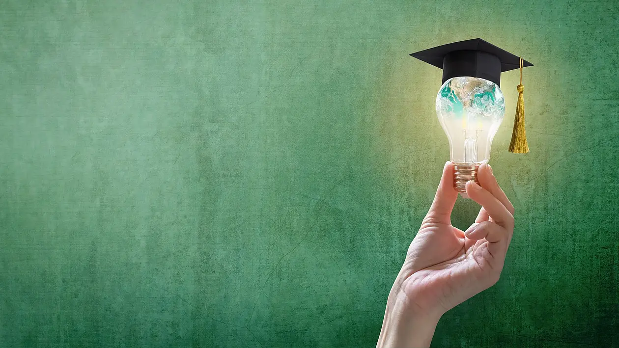 Image of light bulb with graduated hat