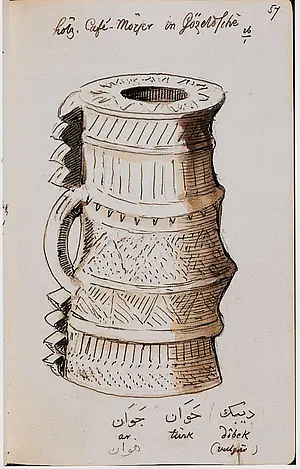 Abbildung Café-Mörser in Gözeldsche (Julius Euting-Gesellschaft 2013, S. 65)