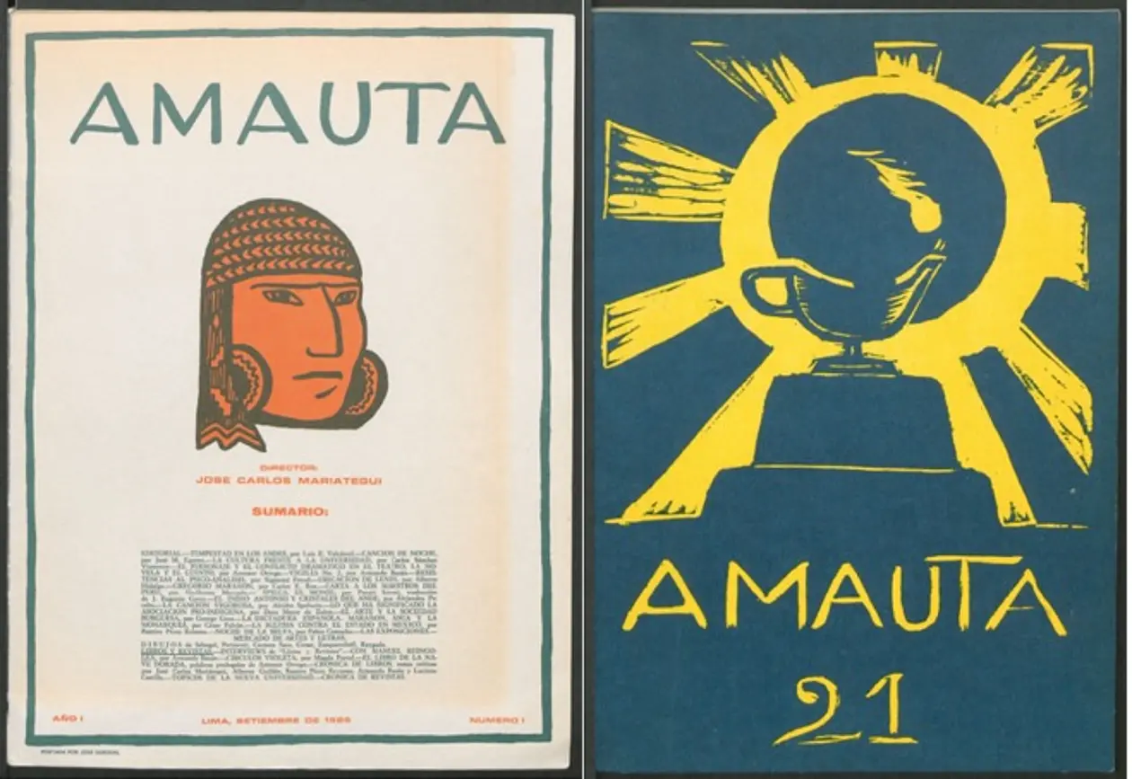 Zwei Titelseiten der Zeitschrift "Amauta"