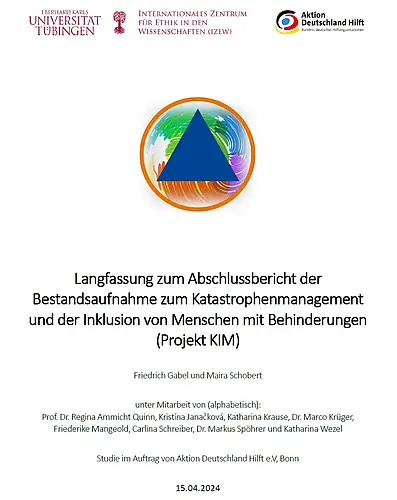 Titelseite der Studie KIM zur Inklusion im Katastrophenmanagement in Deutschland
