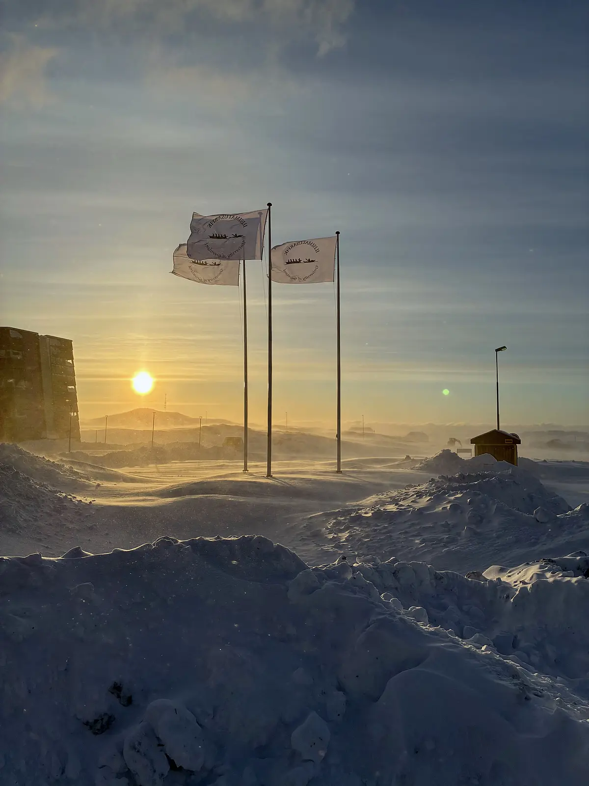 Sonnenuntergang neben der Universität