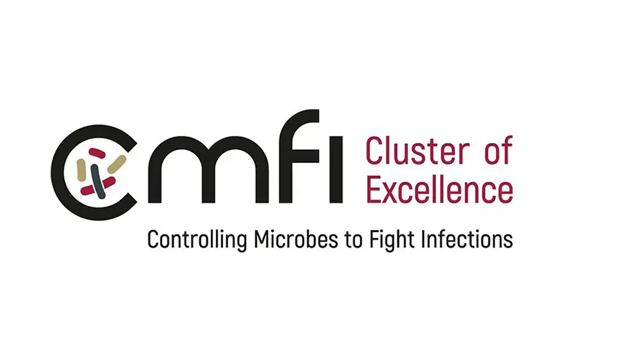 Logo des Exzellenzclusters Controlling Microbes to Fight Infections. Verlinkug zur Webseite