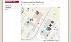 Die Kartenansicht zeigt Ausweichmöglichkeiten