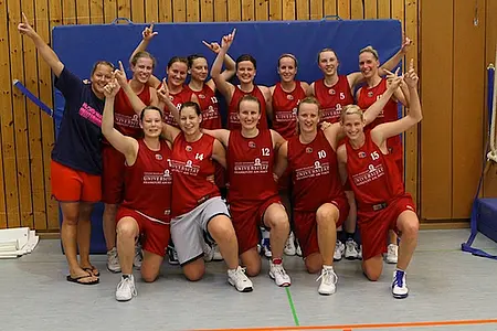 Sieger bei den Frauen: die Mannschaft der Universität Frankfurt/Main. Foto: Hochschulsport der Universität Tübingen, Sportreferat