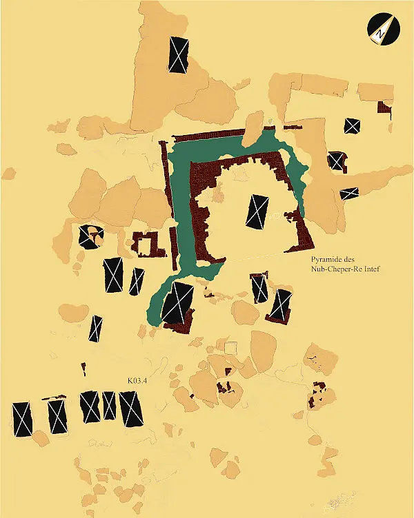Abb. 1: Das Areal der Nekropole von Dra Abu el-Naga