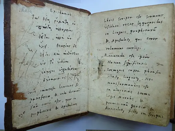 Zwei eigenhändige Textzeugnisse von Philipp Melanchthon (1555 und 1558). Signatur UB: Gf 298.4 und Gf 299.4 