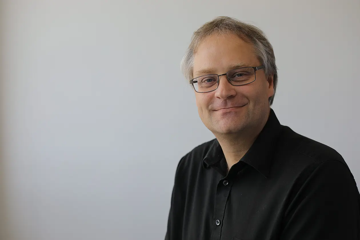The photo shows Professor Mischa Meier